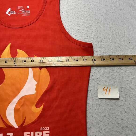 Leslie Jordan Women's Medium 2022 Girlz on Fire Athletic Tank Top Triathalon 5K - Picture 5 of 9
